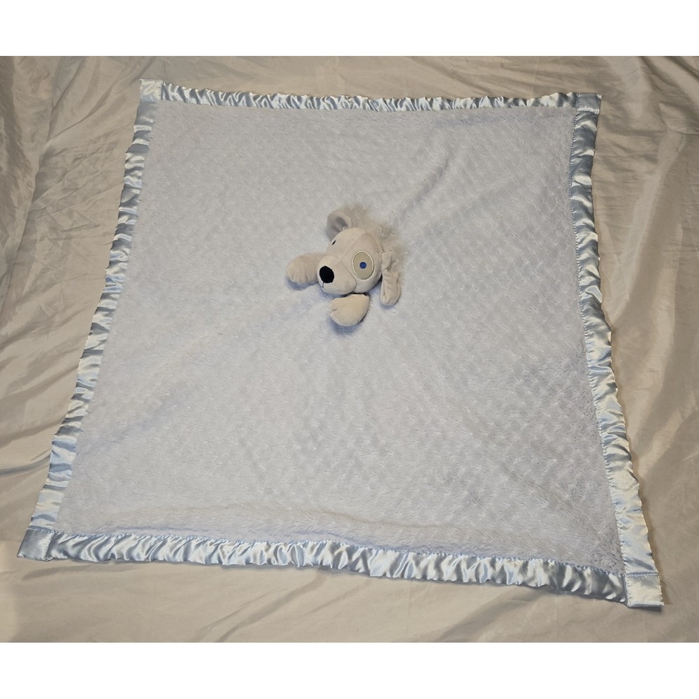 Everyday Kids Blue‎ Plush Puppy Dog Lovie Blanket Security Baby Boy Luxe Soft